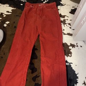 New BDG red cowboy jeans